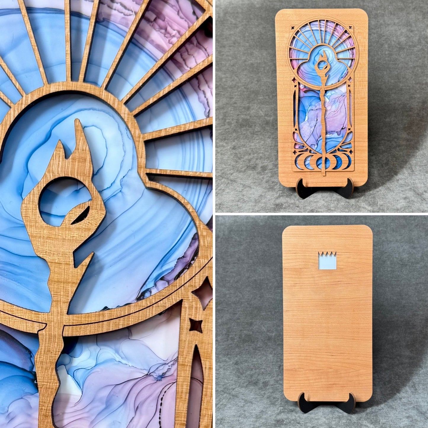 Layered Celestial Staff Art Collection