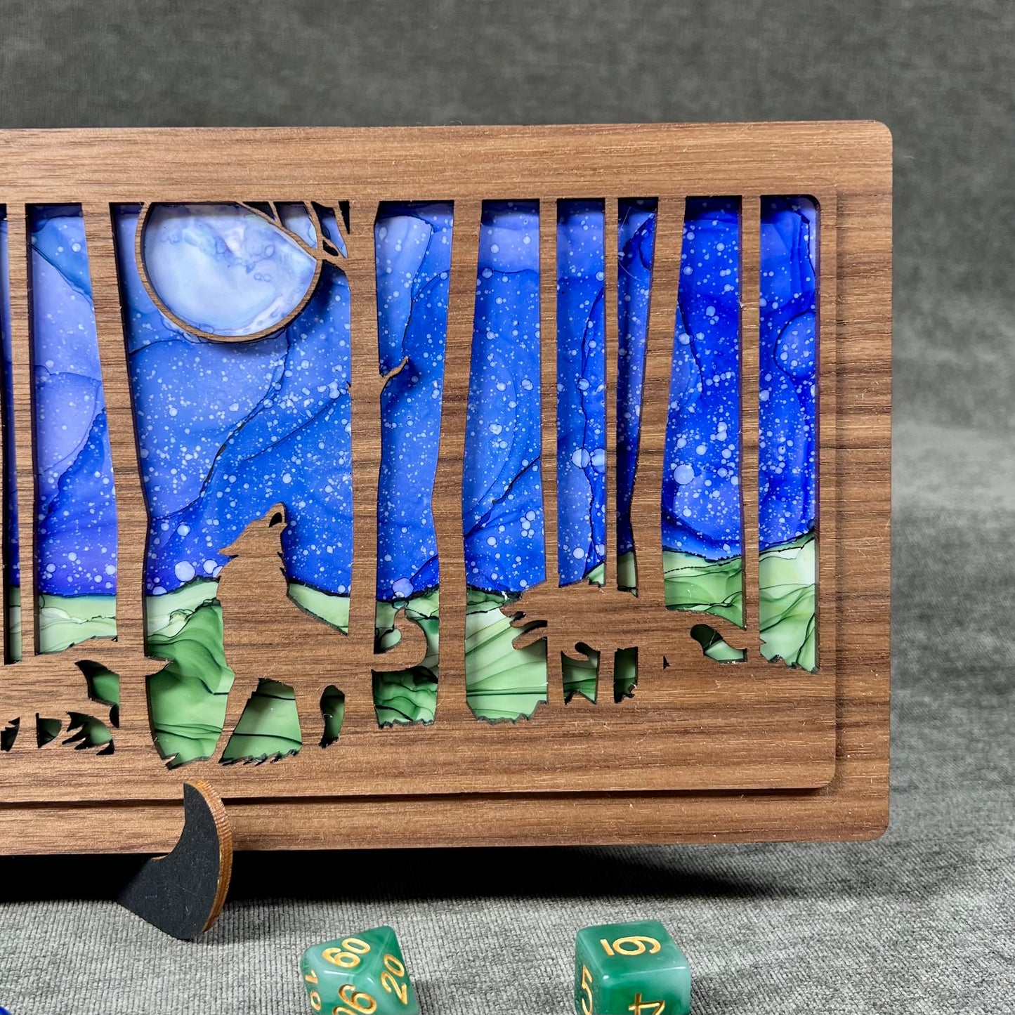 Layered Wolf Pack Art- Walnut and Dusk