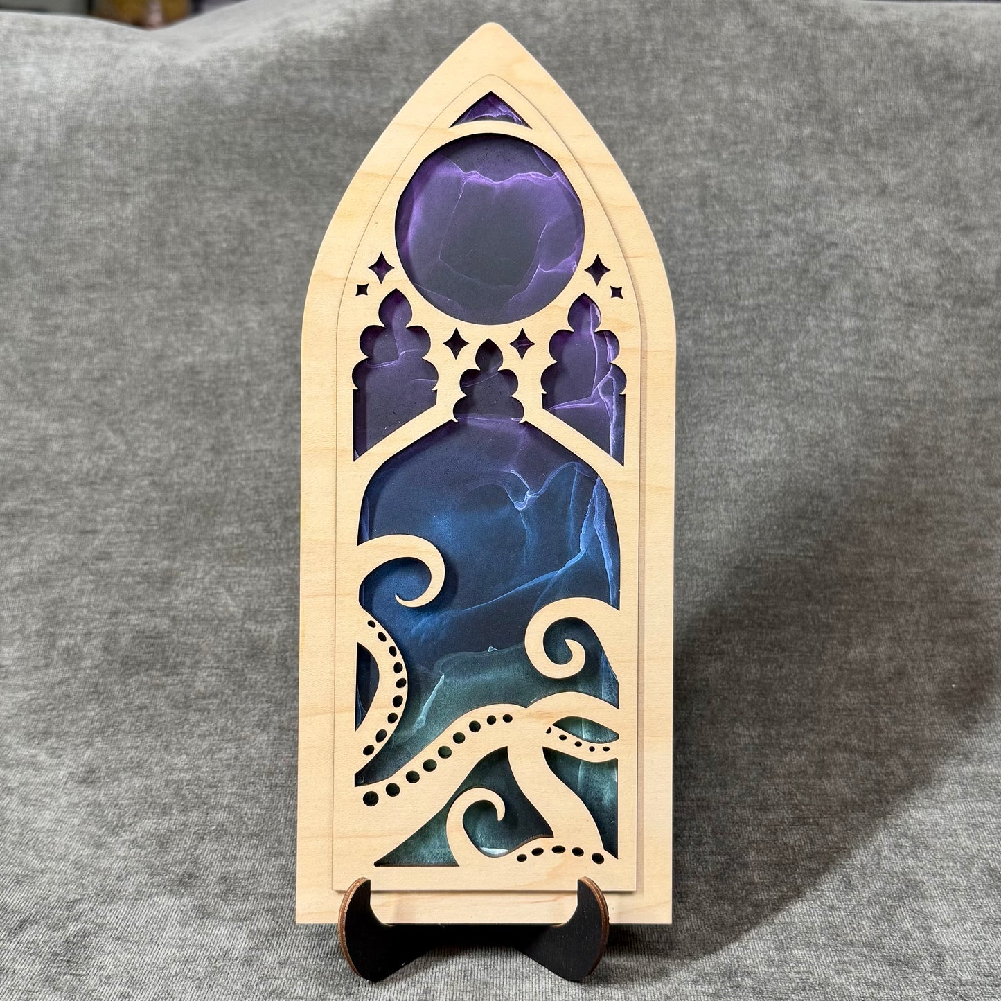 Layered Eldritch Cathedral Art- Maple and Illusion