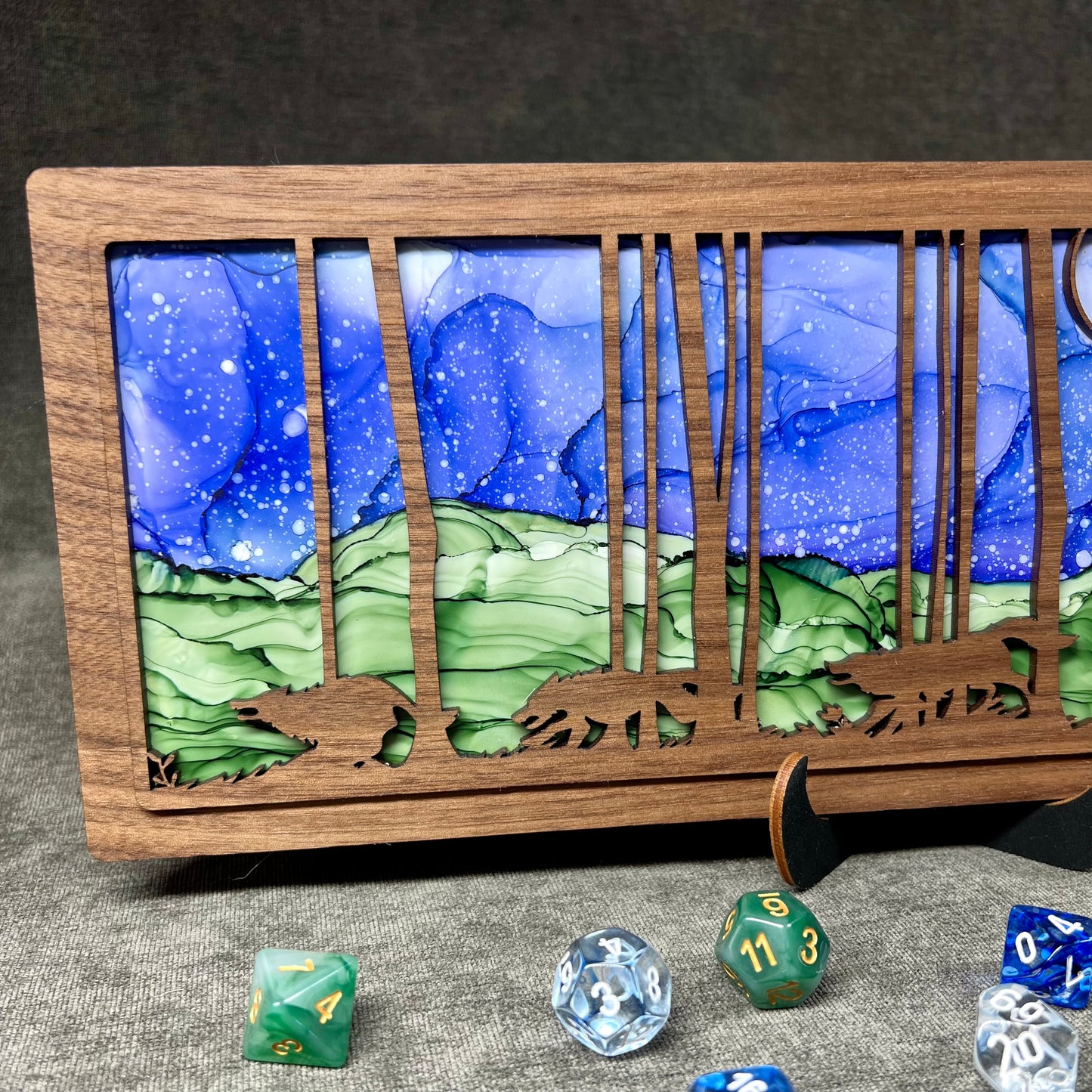 Layered Wolf Pack Art- Walnut and Dusk