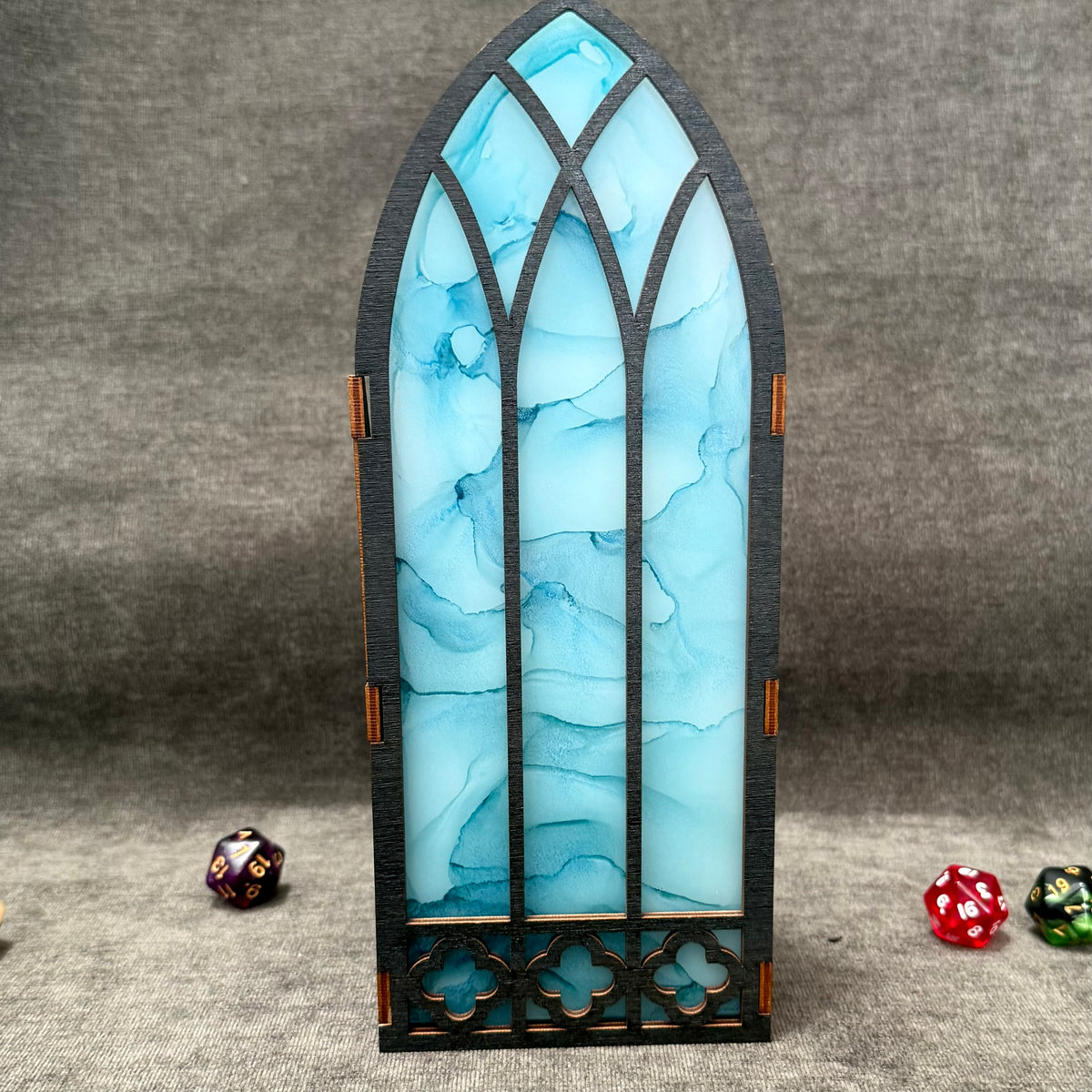 Painted Bookshelf Window Inserts