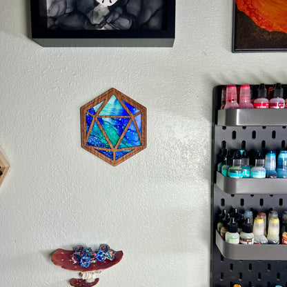 Layered D20 Art- Cedar and Shape Water