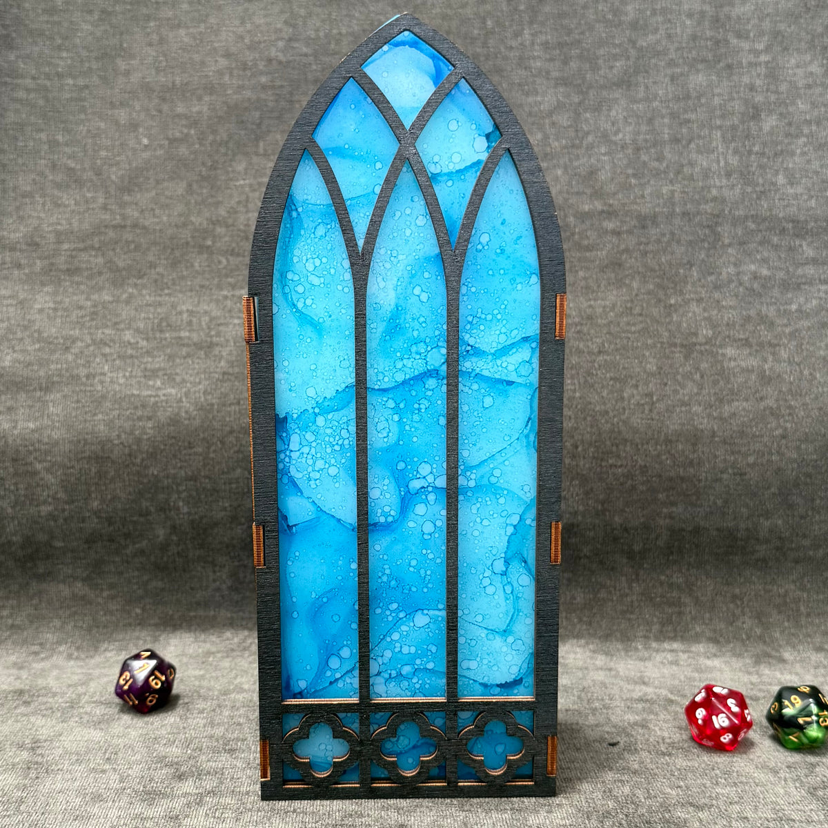 Painted Bookshelf Window Inserts