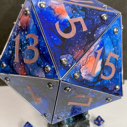 Galaxy: A Handpainted D20 Driftglobe Lamp