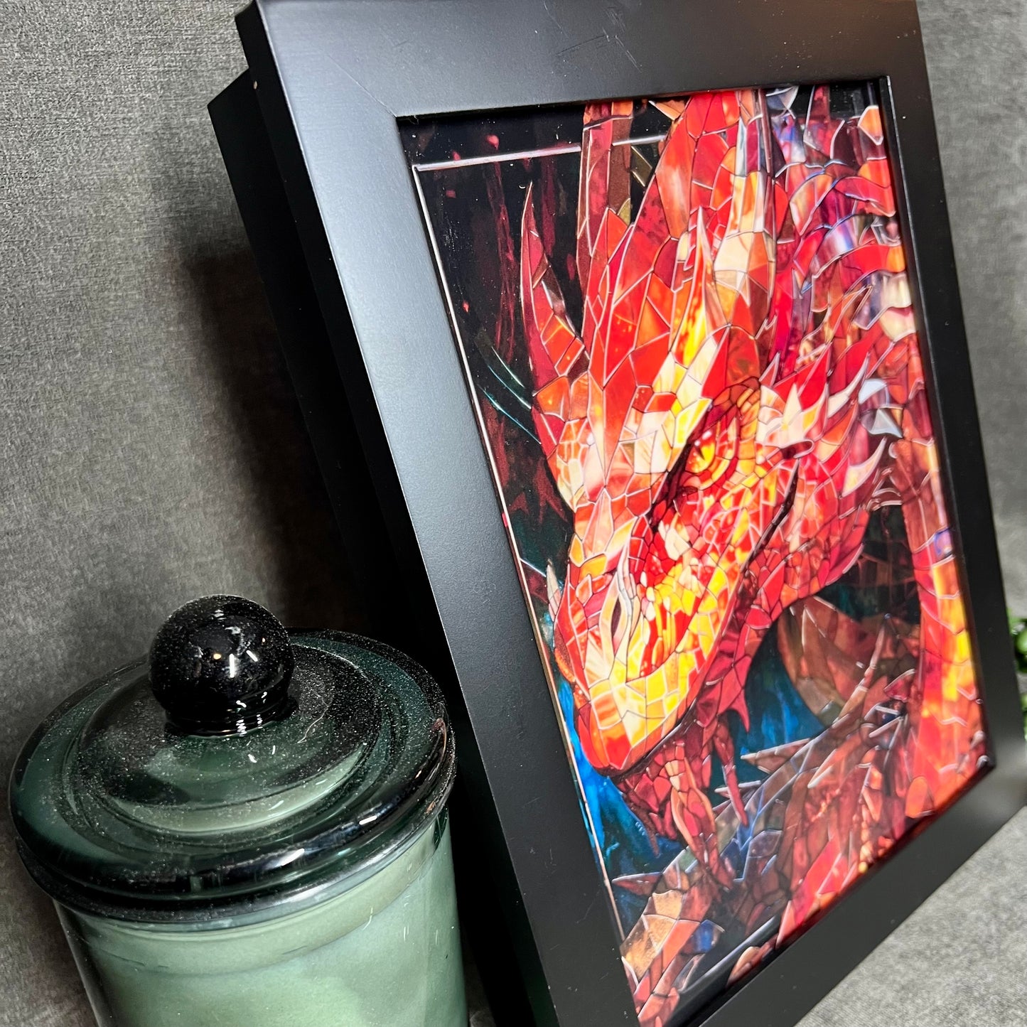 Acrylic art print with illuminated frame