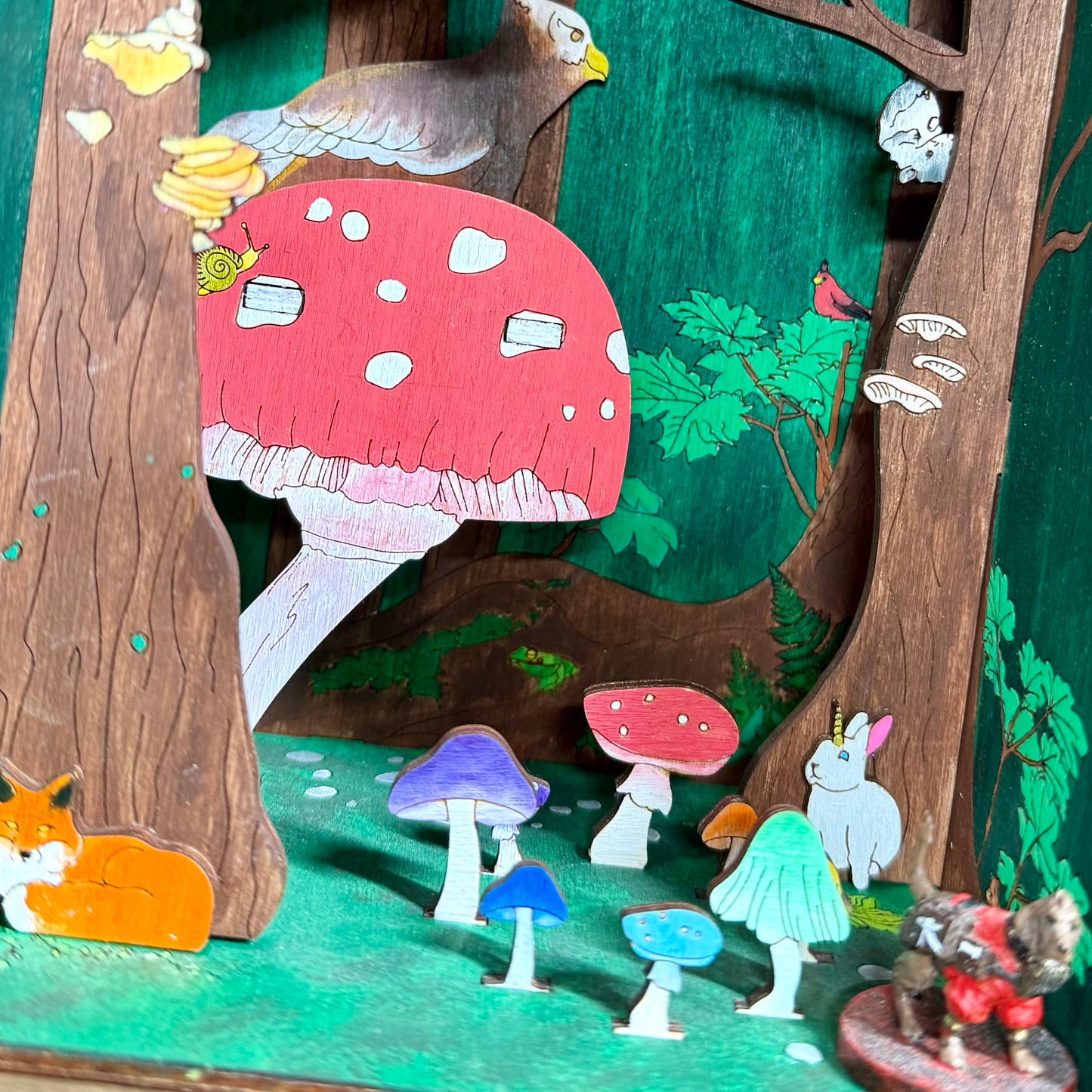 Painted Grove Book Nook and Miniature Display