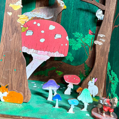 Painted Grove Book Nook and Miniature Display