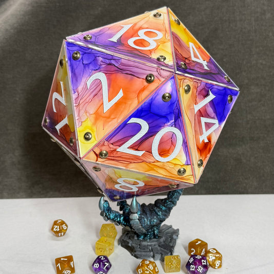 Dawn: A Handpainted D20 Driftglobe Lamp