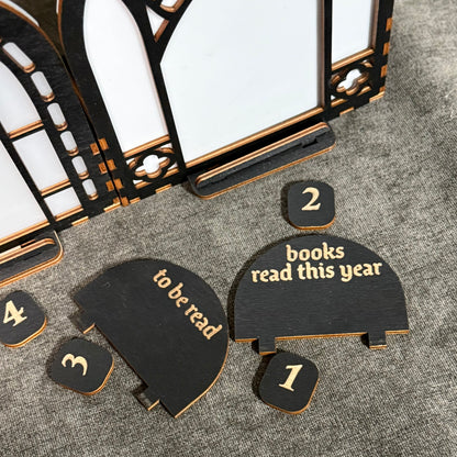 Bookshelf Window Reading Tracker