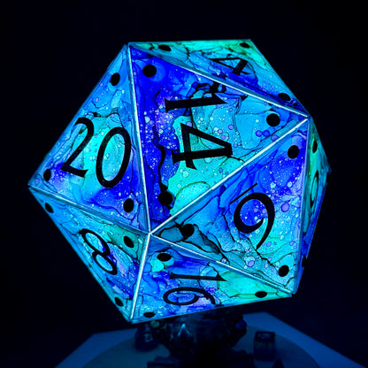 Mermaid Cove: A Handpainted D20 Driftglobe Lamp