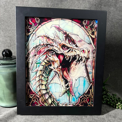 Acrylic art print with illuminated frame