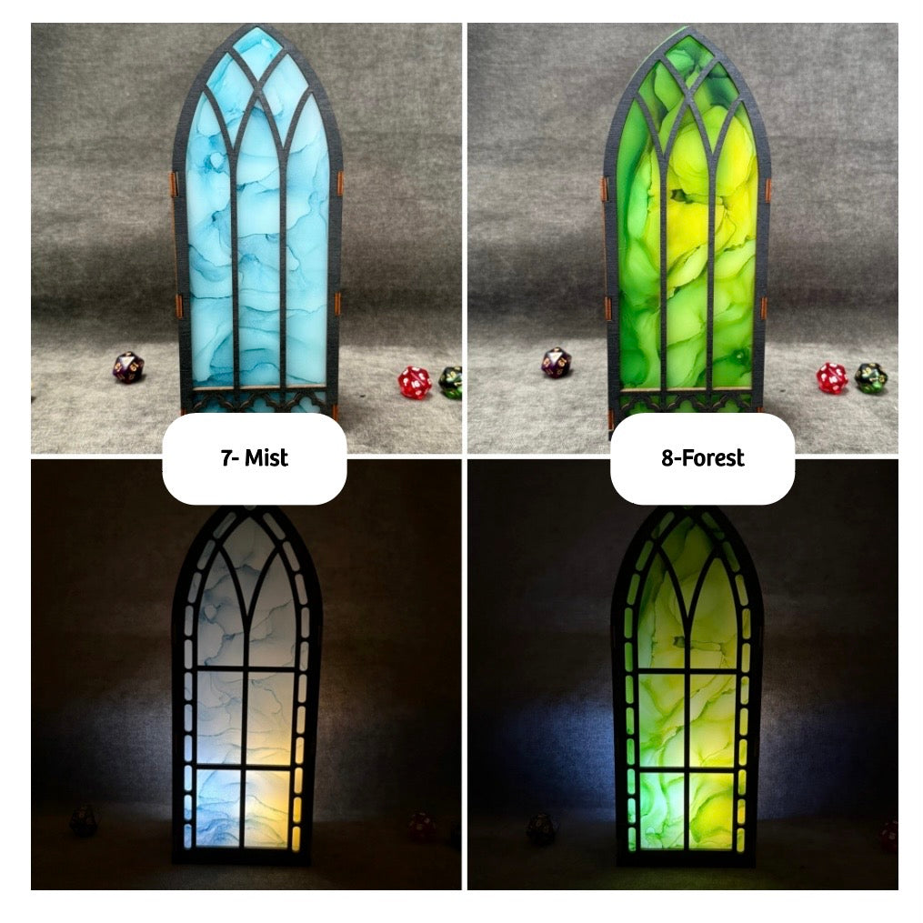 Painted Bookshelf Window Inserts