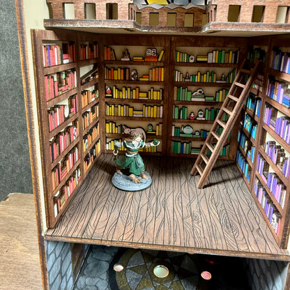 The Tower Book Nook - Rainbow Tower- custom painted