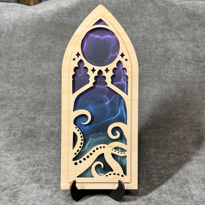 Layered Eldritch Cathedral Art- Maple and Illusion