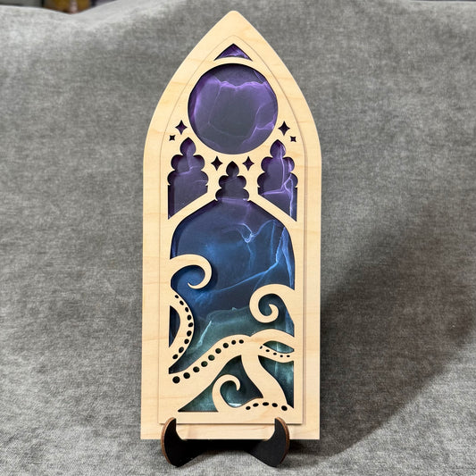 Layered Eldritch Cathedral Art- Maple and Illusion