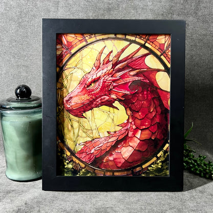 Acrylic art print with illuminated frame