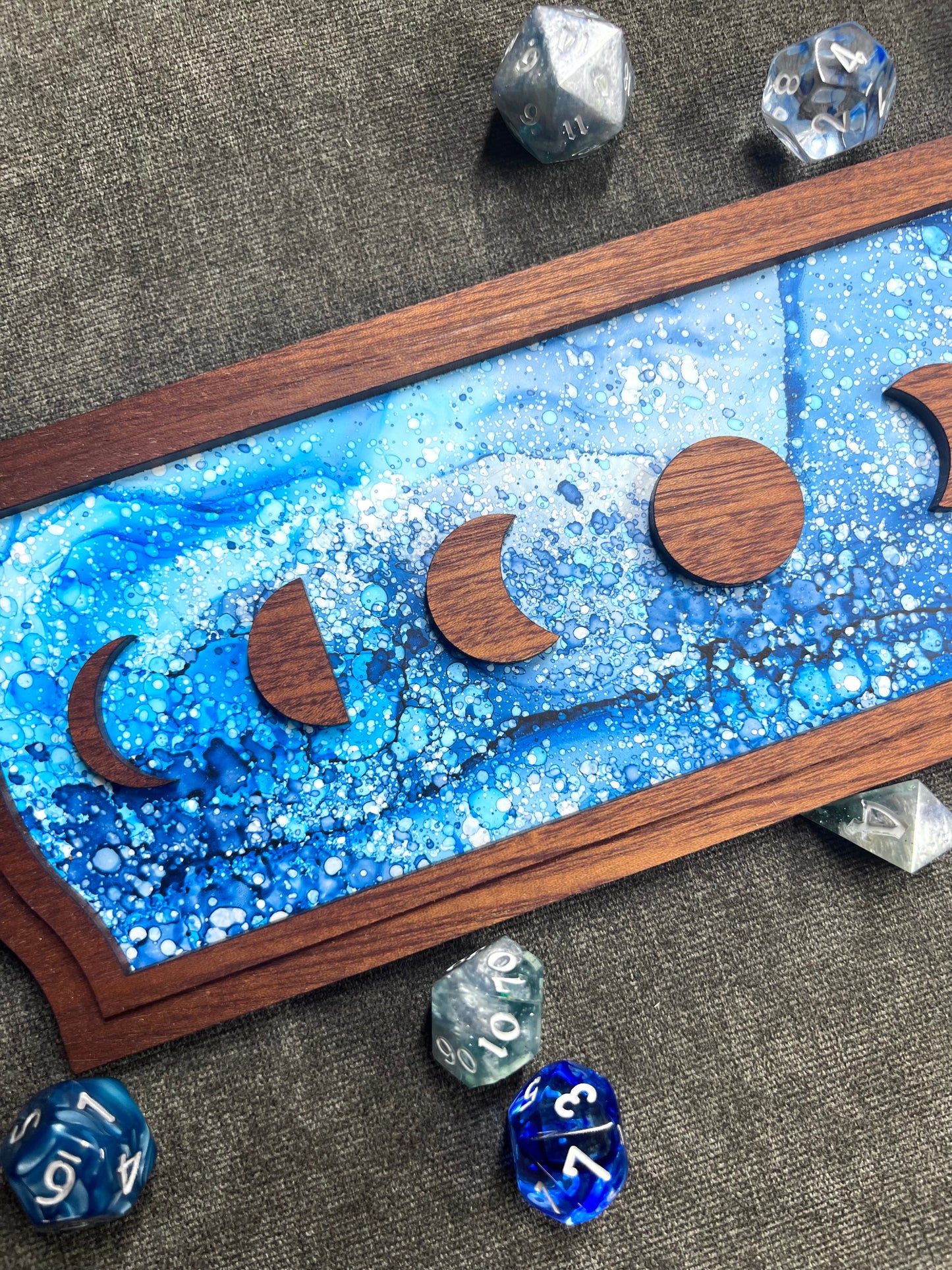 Layered Moon Phases Art- Sapele and Storms