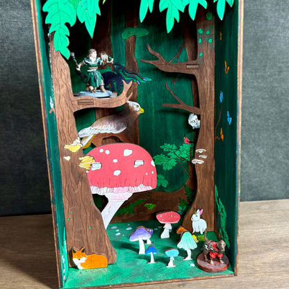 Painted Grove Book Nook and Miniature Display