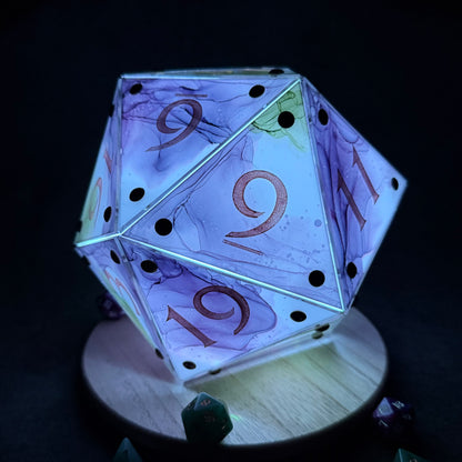 Circle of Dreams: A Handpainted D20 Driftglobe Lamp