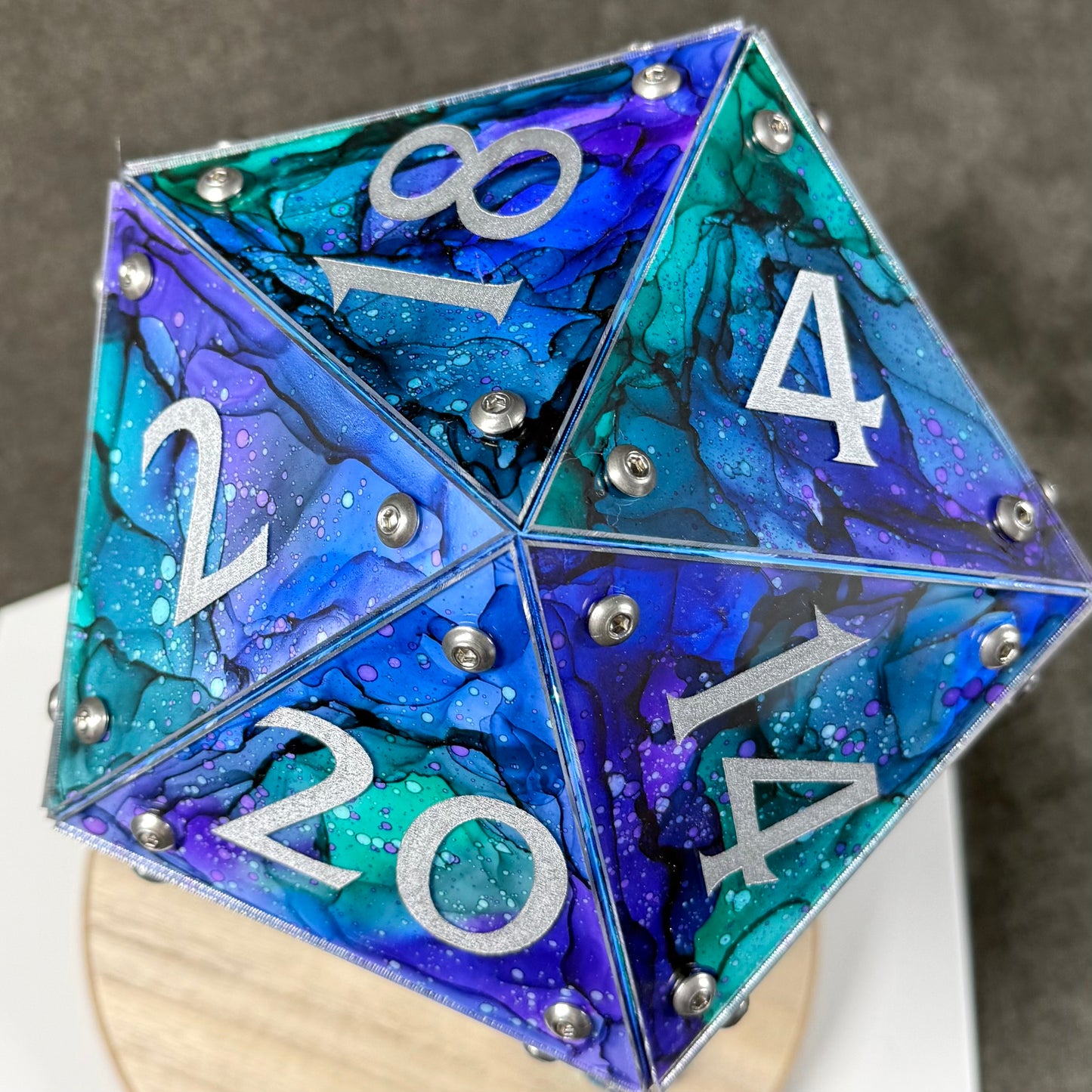 Mermaid Cove: A Handpainted D20 Driftglobe Lamp
