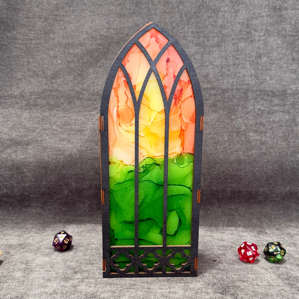 Painted Bookshelf Window Inserts