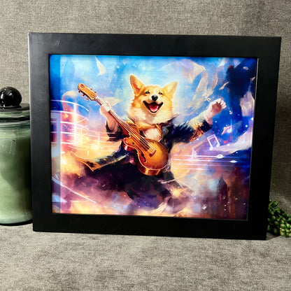 Acrylic art print with illuminated frame