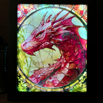 Acrylic art print with illuminated frame