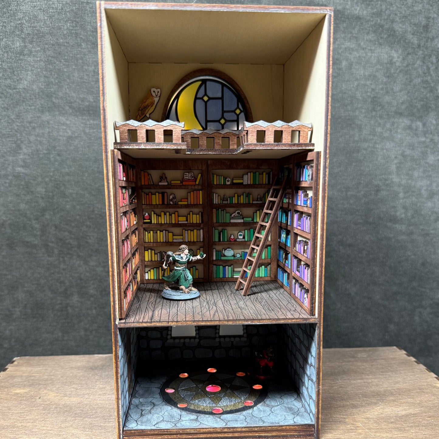 The Tower Book Nook - Rainbow Tower- custom painted