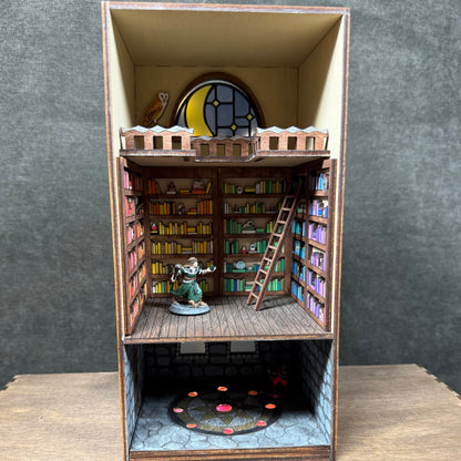 The Tower Book Nook - Rainbow Tower- custom painted