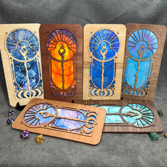 Layered Celestial Staff Art Collection