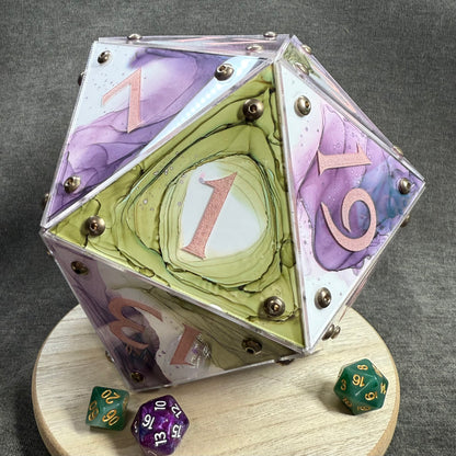 Circle of Dreams: A Handpainted D20 Driftglobe Lamp