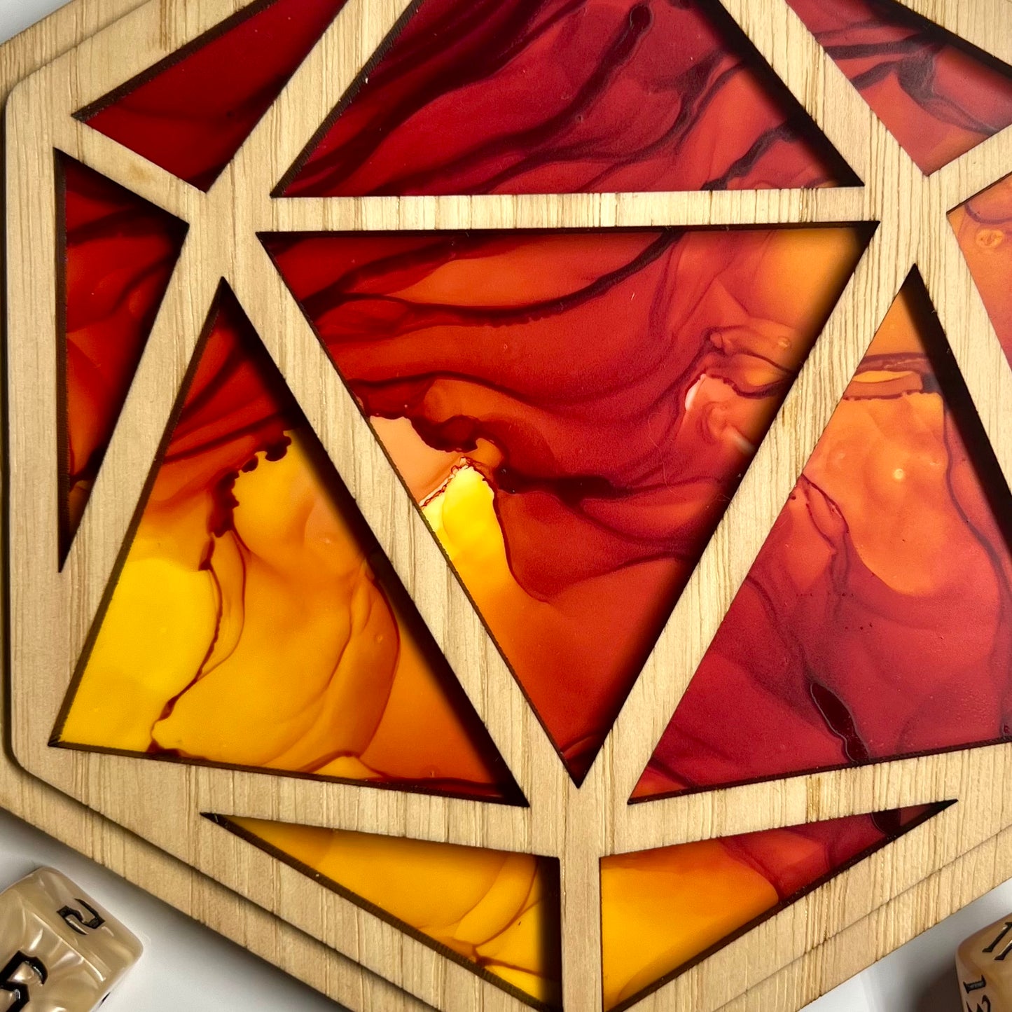 Layered D20 Art- Hickory and Fire Bolt