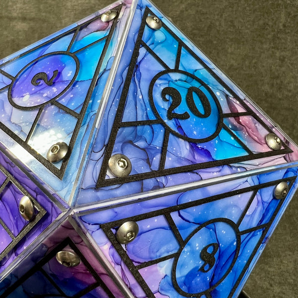 Arcane Lock: A Handpainted D20 Driftglobe Lamp
