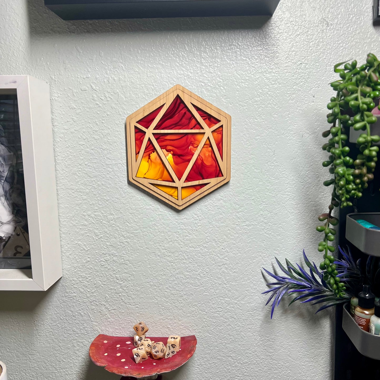 Layered D20 Art- Hickory and Fire Bolt