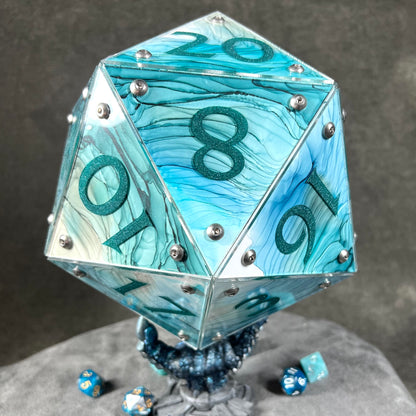 Shape Water: A Handpainted D20 Driftglobe Lamp