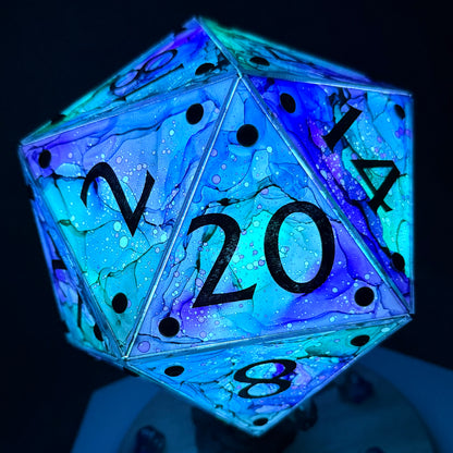 Mermaid Cove: A Handpainted D20 Driftglobe Lamp