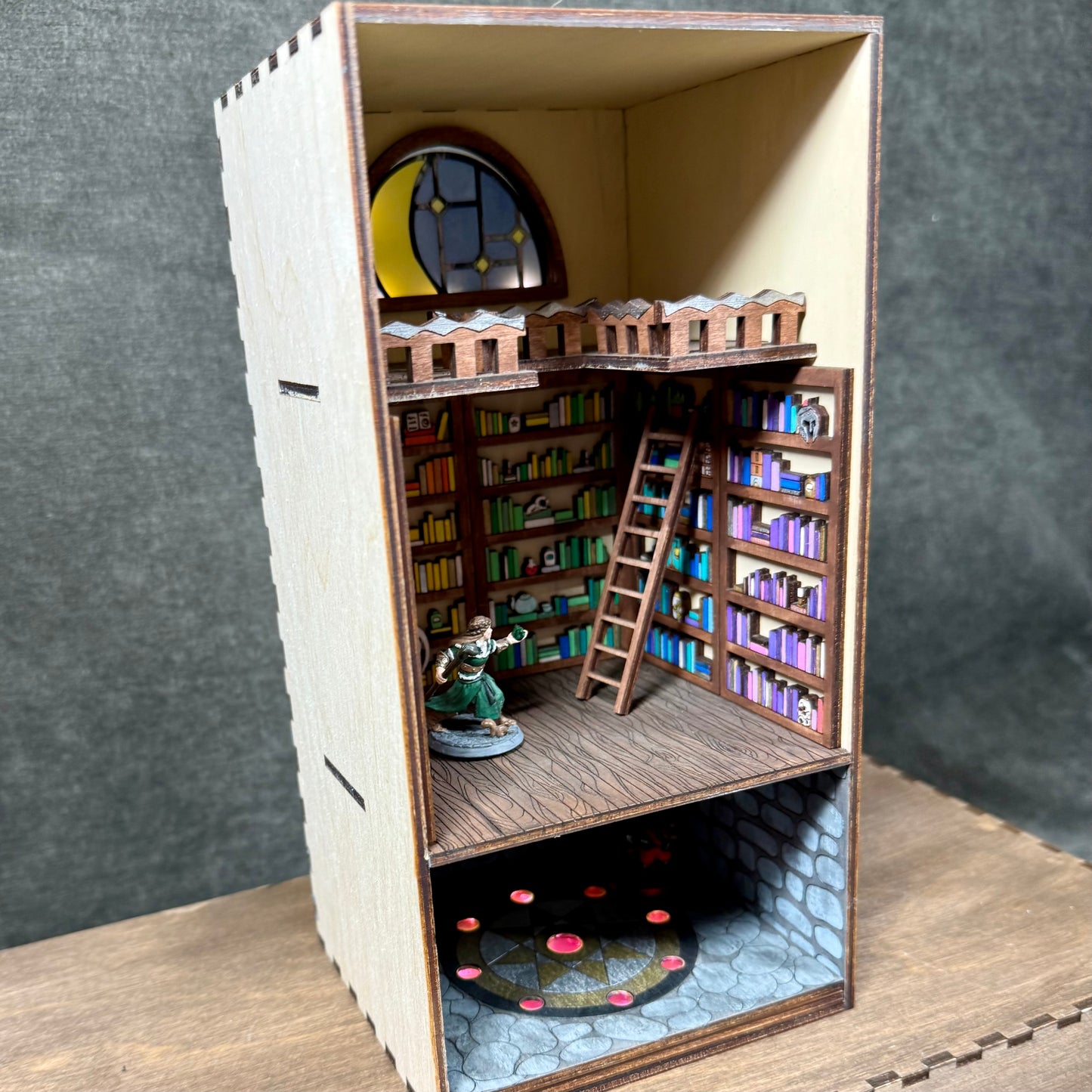 The Tower Book Nook - Rainbow Tower- custom painted