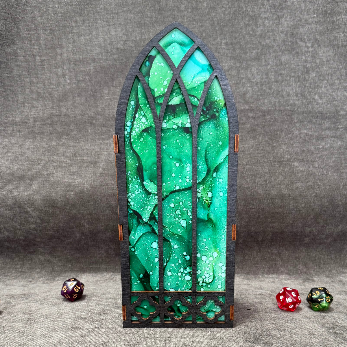 Painted Bookshelf Window Inserts