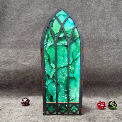 Painted Bookshelf Window Inserts