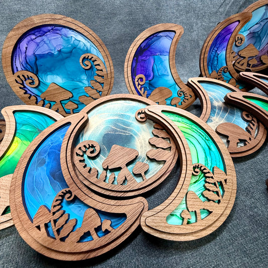 Layered Forest Moons Art Collection