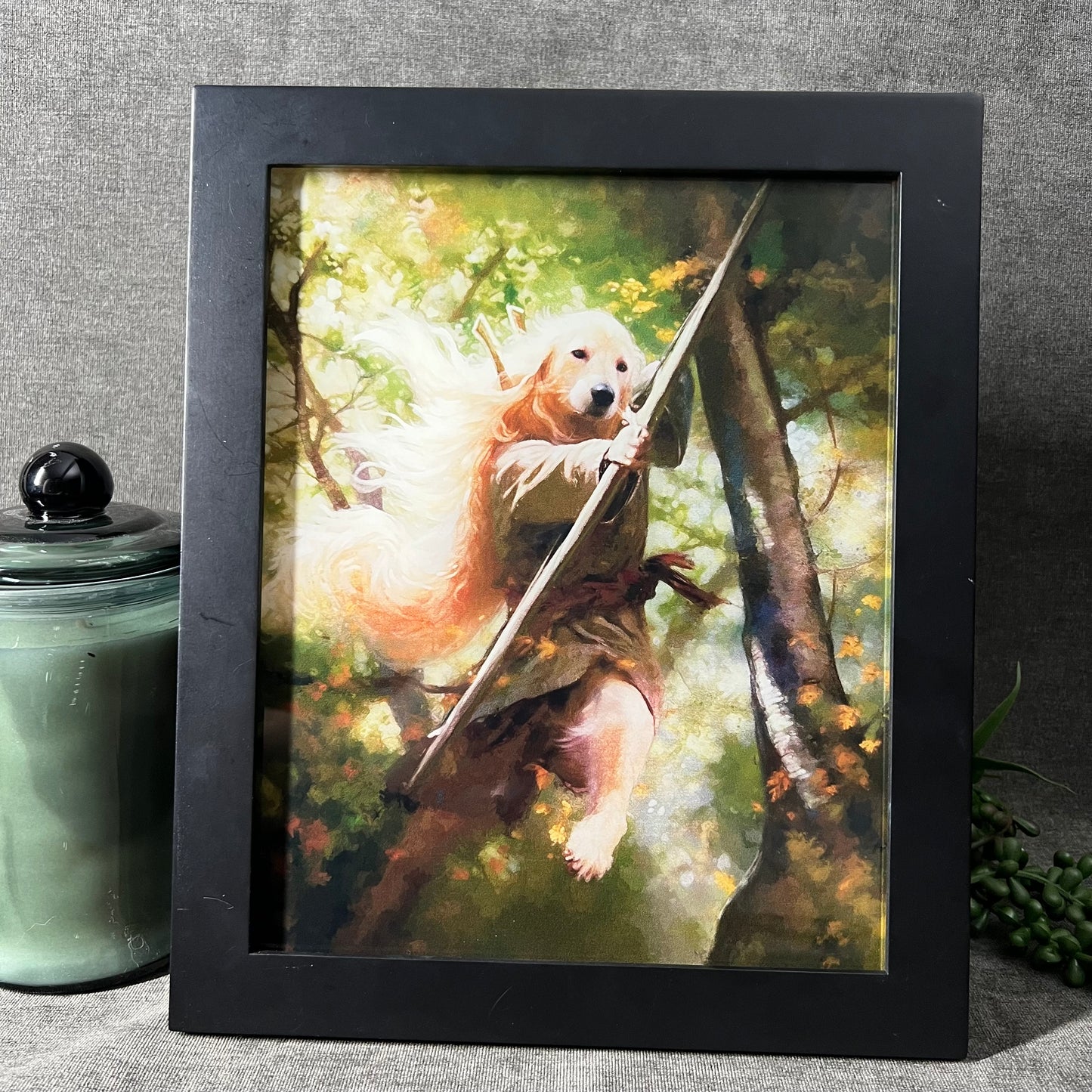 Acrylic art print with illuminated frame