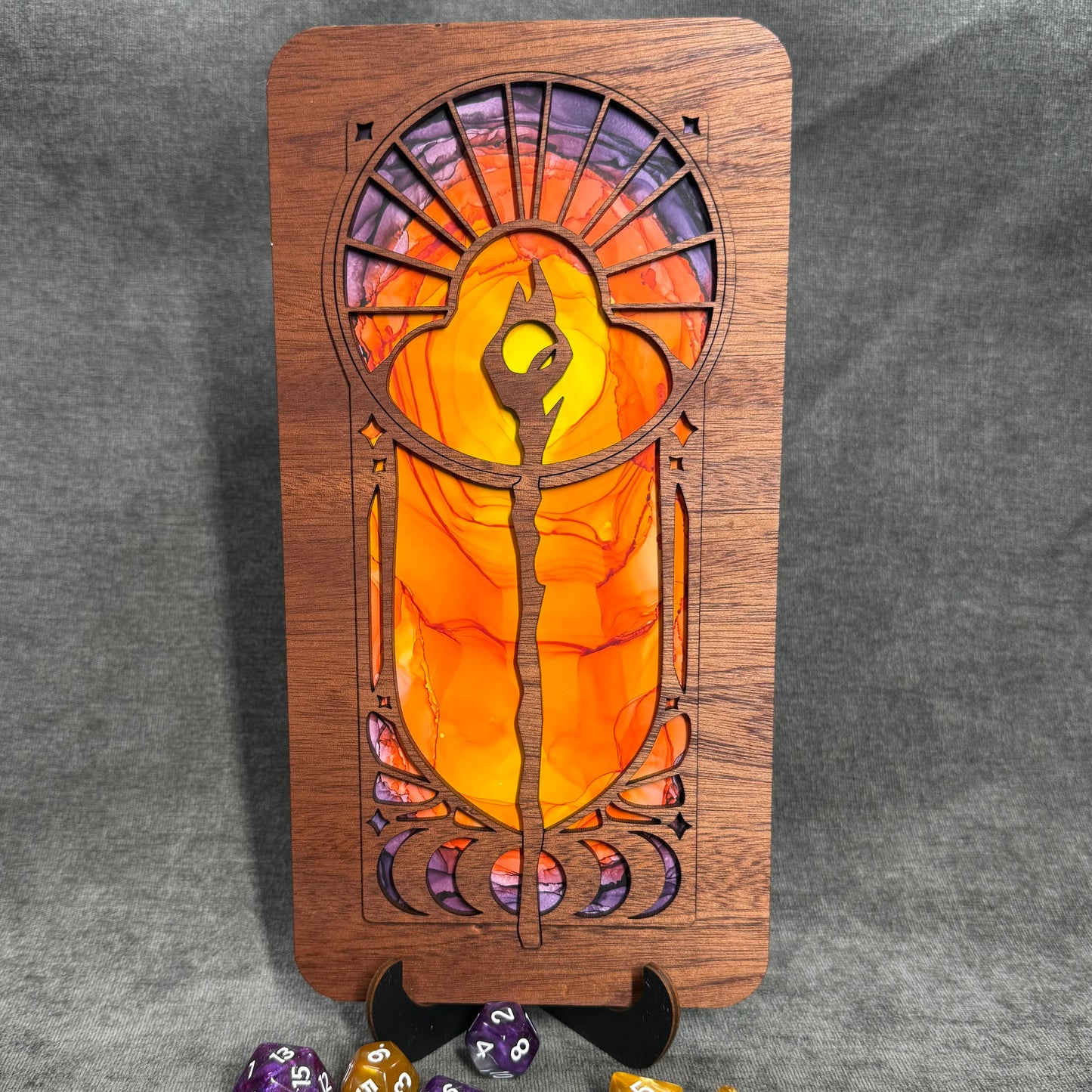 Layered Celestial Staff Art Collection
