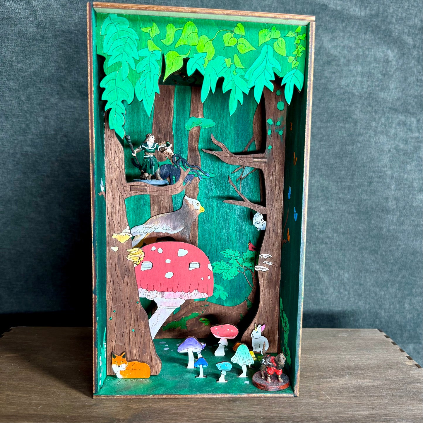 Painted Grove Book Nook and Miniature Display