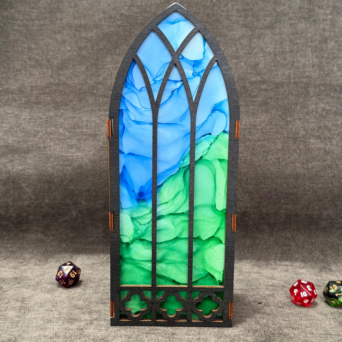 Painted Bookshelf Window Inserts
