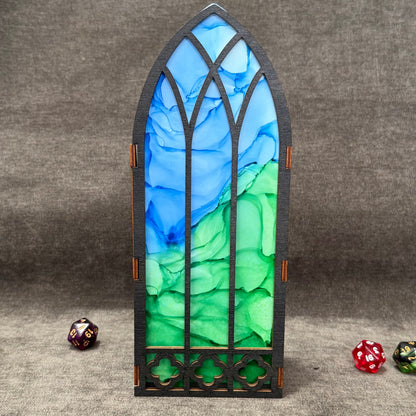 Painted Bookshelf Window Inserts
