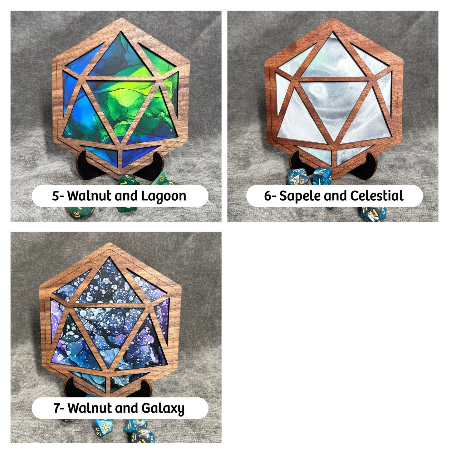 Layered D20 Art Collection