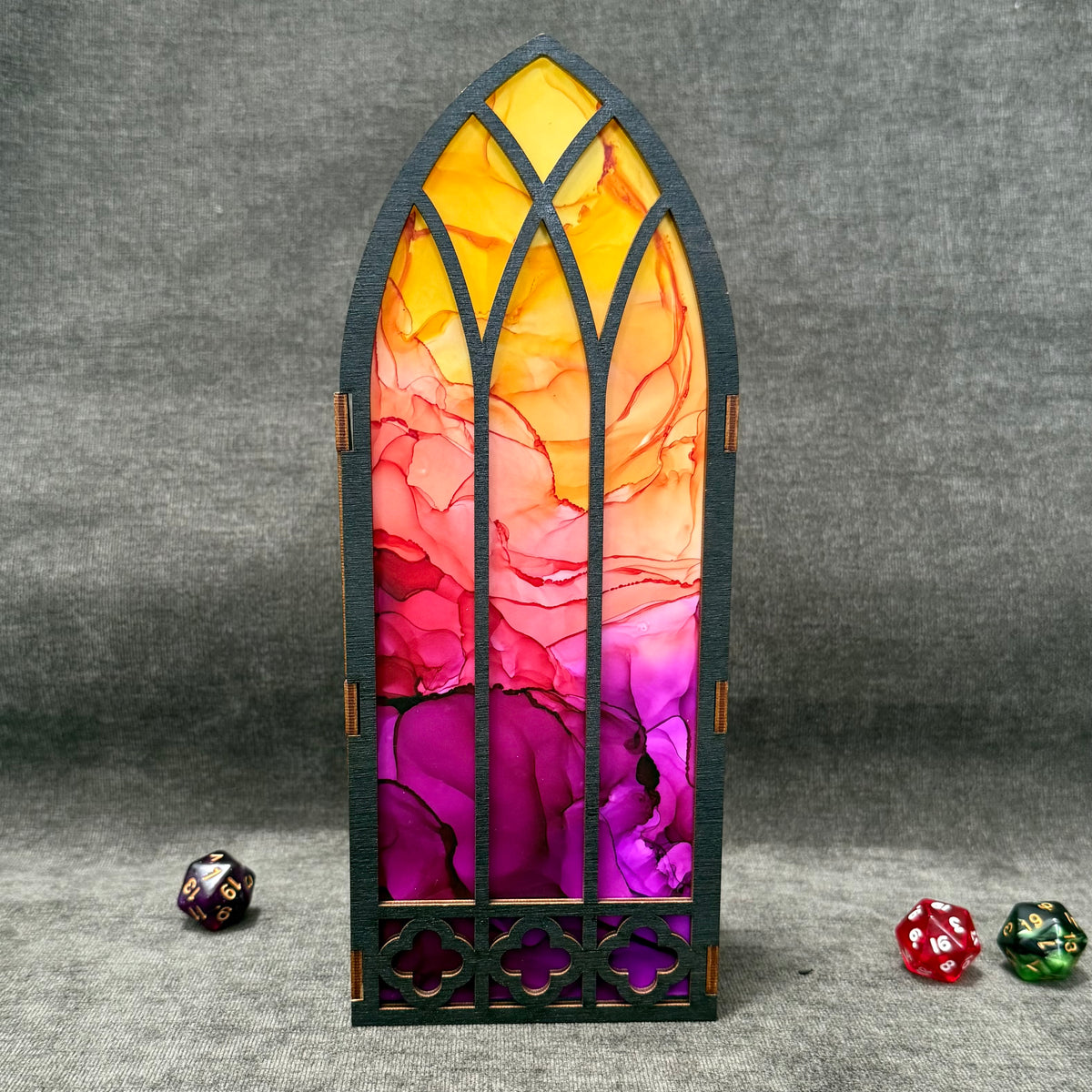 Painted Bookshelf Window Inserts