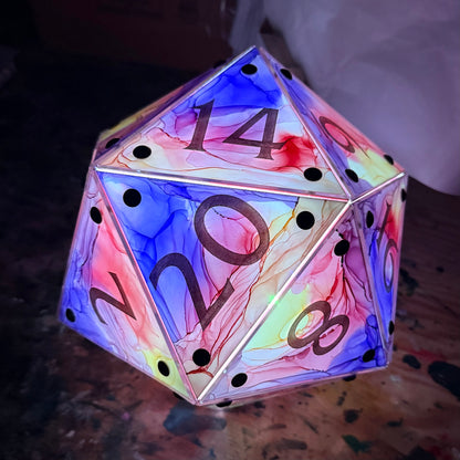 Dawn: A Handpainted D20 Driftglobe Lamp