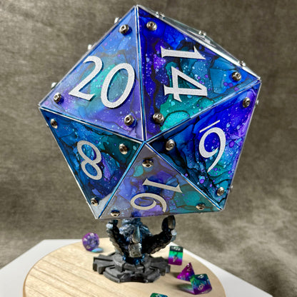 Mermaid Cove: A Handpainted D20 Driftglobe Lamp