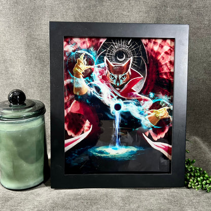 Acrylic art print with illuminated frame